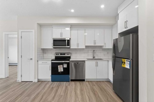 2304-15 Skyview Point Crescent Ne, Calgary, AB - Indoor Photo Showing Kitchen With Stainless Steel Kitchen With Upgraded Kitchen