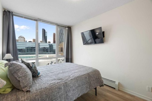 1503-450 8 Avenue Se, Calgary, AB - Indoor Photo Showing Bedroom