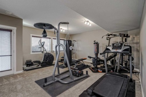 60 Sheep River Heights, Okotoks, AB - Indoor Photo Showing Gym Room