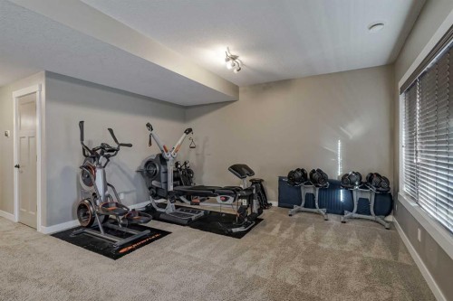 60 Sheep River Heights, Okotoks, AB - Indoor Photo Showing Gym Room