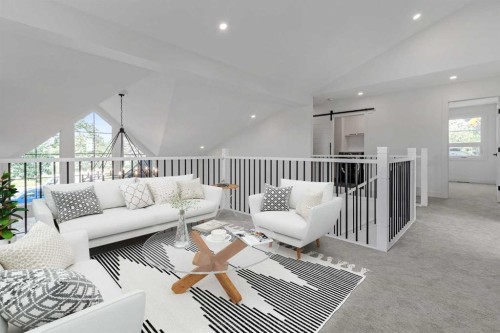 340 West Chestermere Drive, Chestermere, AB - Indoor Photo Showing Living Room