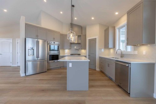 3438 Victory Way, Olds, AB - Indoor Photo Showing Kitchen With Upgraded Kitchen