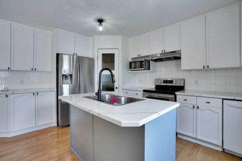 356 Chaparral Drive Se, Calgary, AB - Indoor Photo Showing Kitchen With Double Sink With Upgraded Kitchen