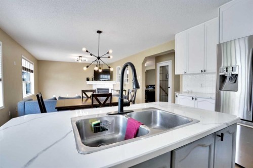 356 Chaparral Drive Se, Calgary, AB - Indoor Photo Showing Kitchen With Double Sink
