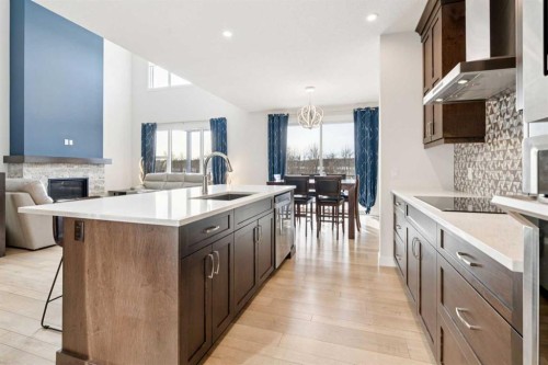 548 Cranbrook Gardens Se, Calgary, AB - Indoor Photo Showing Kitchen With Upgraded Kitchen