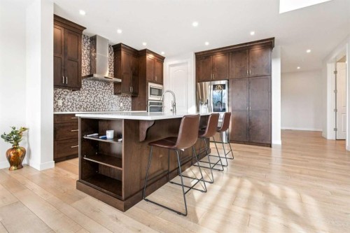 548 Cranbrook Gardens Se, Calgary, AB - Indoor Photo Showing Kitchen With Upgraded Kitchen