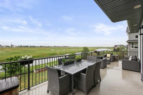 260 Boulder Creek Crescent Se, Langdon, AB - Outdoor With Deck Patio Veranda With View With Exterior