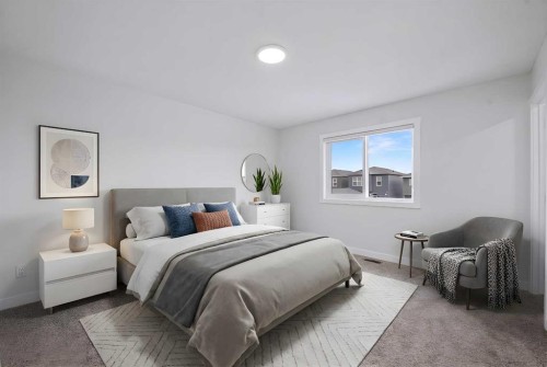 526 Wolf Willow Boulevard Se, Calgary, AB - Indoor Photo Showing Bedroom