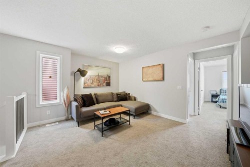 71 Sage Bluff Heights Nw, Calgary, AB - Indoor Photo Showing Living Room