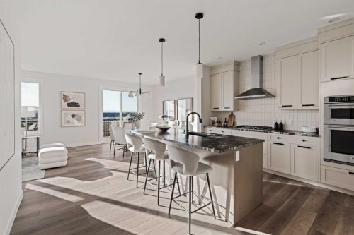 47 Setonridge Park Se, Calgary, AB - Indoor Photo Showing Kitchen With Upgraded Kitchen