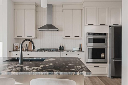 47 Setonridge Park Se, Calgary, AB - Indoor Photo Showing Kitchen With Upgraded Kitchen