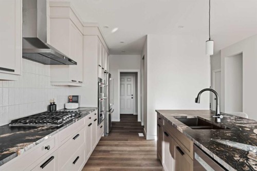 47 Setonridge Park Se, Calgary, AB - Indoor Photo Showing Kitchen With Double Sink With Upgraded Kitchen
