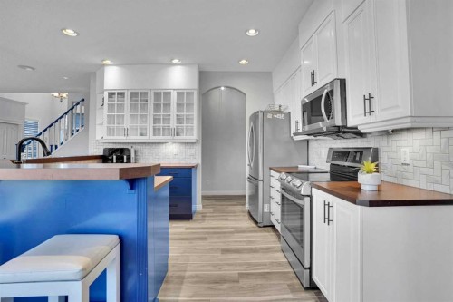 74 Cranleigh Green Se, Calgary, AB - Indoor Photo Showing Kitchen With Upgraded Kitchen