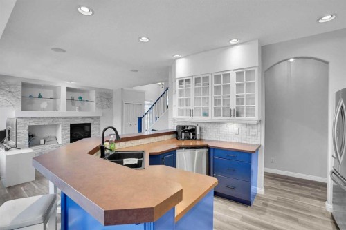 74 Cranleigh Green Se, Calgary, AB - Indoor Photo Showing Kitchen With Double Sink