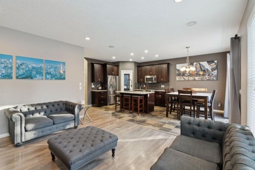 453 River Heights Drive, Cochrane, AB - Indoor Photo Showing Living Room