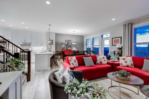 101 Boulder Creek Place, Langdon, AB - Indoor Photo Showing Living Room