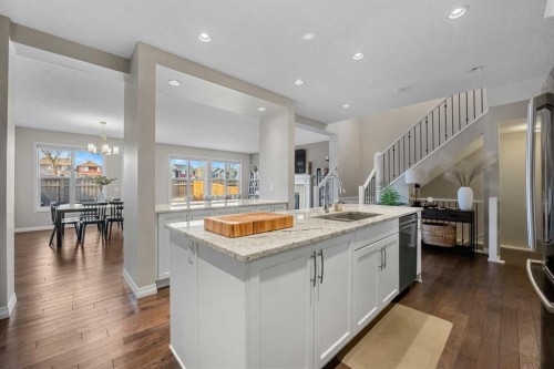 206 Mahogany Passage Se, Calgary, AB - Indoor Photo Showing Kitchen With Upgraded Kitchen