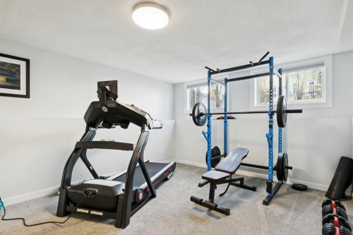 103 Hawkmount Green Nw, Calgary, AB - Indoor Photo Showing Gym Room