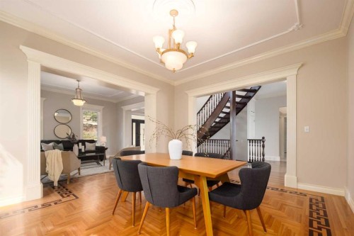 57 Slopes Point Sw, Calgary, AB - Indoor Photo Showing Dining Room
