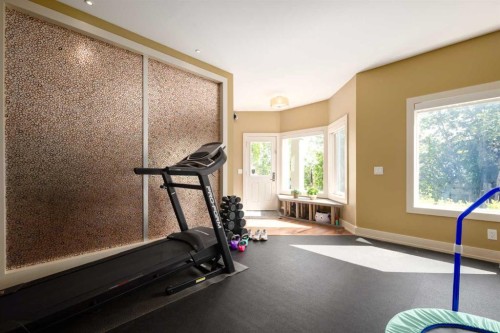 57 Slopes Point Sw, Calgary, AB - Indoor Photo Showing Gym Room