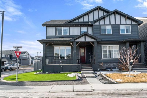 3 Sundown Manor, Cochrane, AB - Outdoor With Deck Patio Veranda With Facade