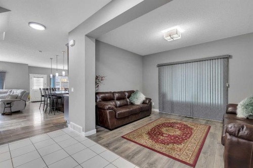 225 Cornerstone Manor Ne, Calgary, AB - Indoor Photo Showing Living Room