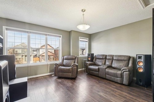 460 Silverado Plains Circle Sw, Calgary, AB - Indoor Photo Showing Living Room