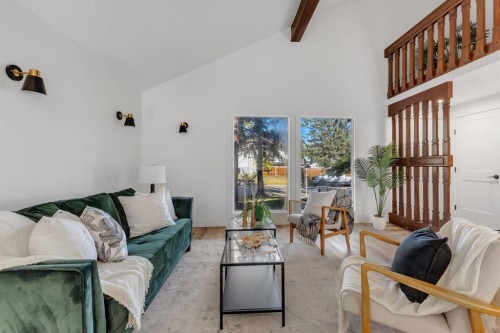 208 Cedarille Green Sw, Calgary, AB - Indoor Photo Showing Living Room