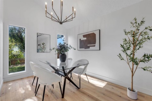 208 Cedarille Green Sw, Calgary, AB - Indoor Photo Showing Dining Room