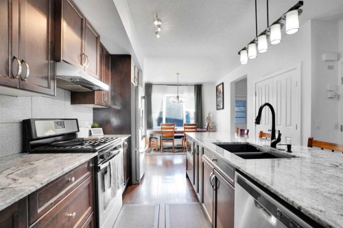 243 Cornerstone Avenue Ne, Calgary, AB - Indoor Photo Showing Kitchen With Double Sink With Upgraded Kitchen