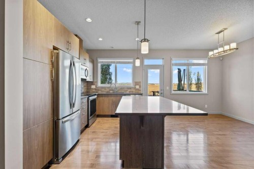 251 Sunrise View, Cochrane, AB - Indoor Photo Showing Kitchen With Upgraded Kitchen