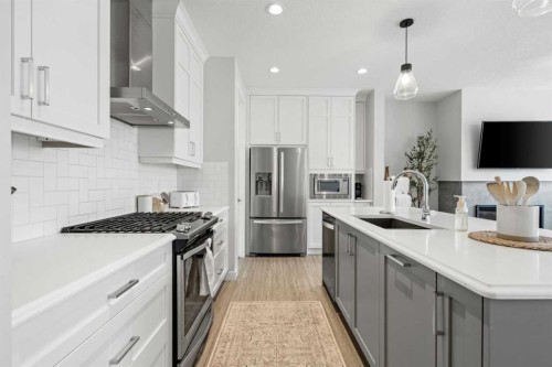 86 Legacy Woods Place Se, Calgary, AB - Indoor Photo Showing Kitchen With Stainless Steel Kitchen With Upgraded Kitchen