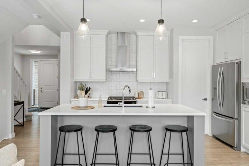 86 Legacy Woods Place Se, Calgary, AB - Indoor Photo Showing Kitchen With Upgraded Kitchen