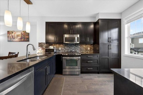 11 Nolan Hill Boulevard Nw, Calgary, AB - Indoor Photo Showing Kitchen With Double Sink With Upgraded Kitchen