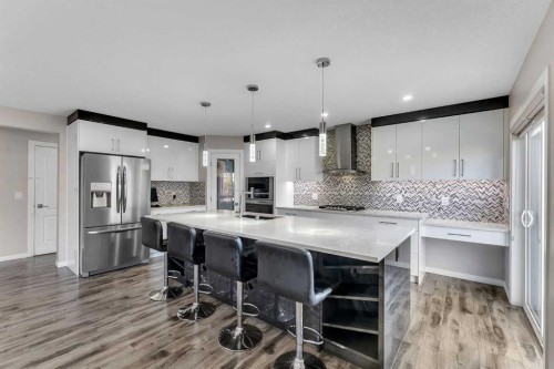 228 Covemeadow Court Ne, Calgary, AB - Indoor Photo Showing Kitchen With Stainless Steel Kitchen With Upgraded Kitchen