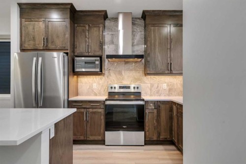 117 Cornerbrook Road Ne, Calgary, AB - Indoor Photo Showing Kitchen With Upgraded Kitchen