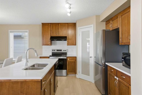 227 Panamount Circle Nw, Calgary, AB - Indoor Photo Showing Kitchen With Double Sink