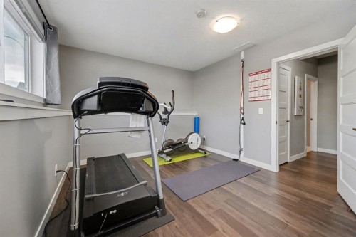 49 Aztec Crescent, Blackfalds, AB - Indoor Photo Showing Gym Room
