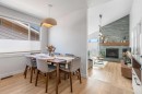 7132 36 Avenue Nw, Calgary, AB  - Indoor Photo Showing Dining Room With Fireplace 