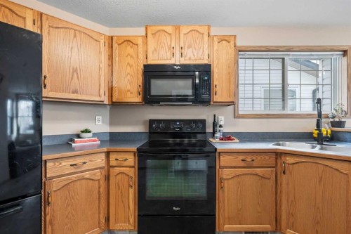 306 Coventry Road Ne, Calgary, AB - Indoor Photo Showing Kitchen With Double Sink