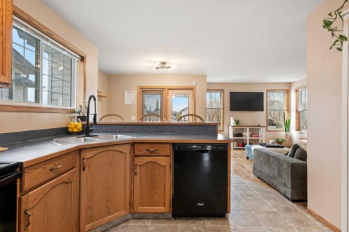 306 Coventry Road Ne, Calgary, AB - Indoor Photo Showing Kitchen With Double Sink