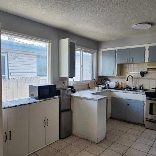 19 Margate Place Ne, Calgary, AB - Indoor Photo Showing Kitchen With Double Sink