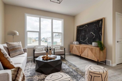 36 Ellen Lane, Crossfield, AB - Indoor Photo Showing Living Room