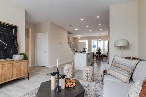 36 Ellen Lane, Crossfield, AB - Indoor Photo Showing Living Room