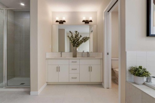 36 Ellen Lane, Crossfield, AB - Indoor Photo Showing Bathroom