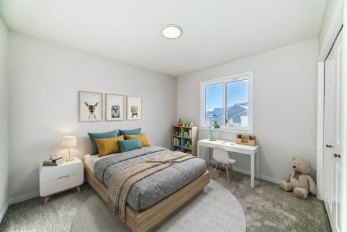 40 Ellen Lane, Crossfield, AB - Indoor Photo Showing Bedroom