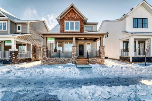 40 Ellen Lane, Crossfield, AB - Outdoor With Deck Patio Veranda With Facade