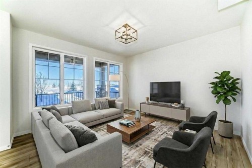 40 Ellen Lane, Crossfield, AB - Indoor Photo Showing Living Room