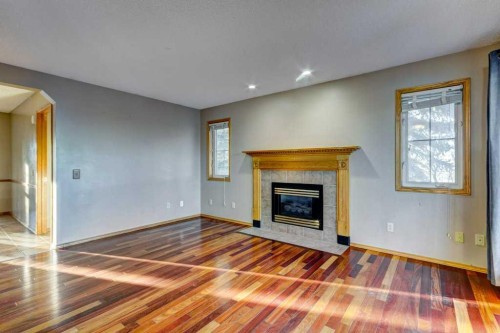 5 Inverness Court Se, Calgary, AB - Indoor Photo Showing Living Room With Fireplace