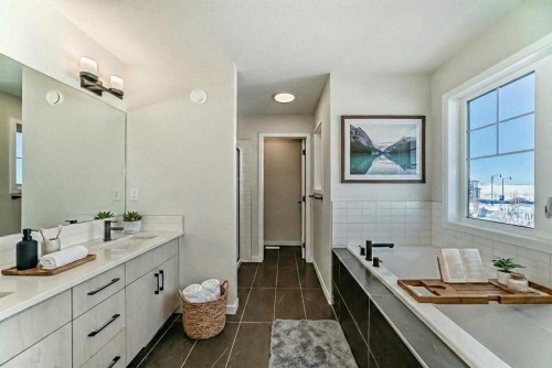 44 Ellen Lane, Crossfield, AB - Indoor Photo Showing Bathroom